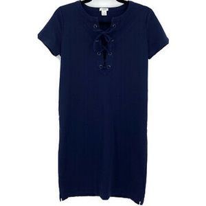 J. Crew Lace Up Knit Dress